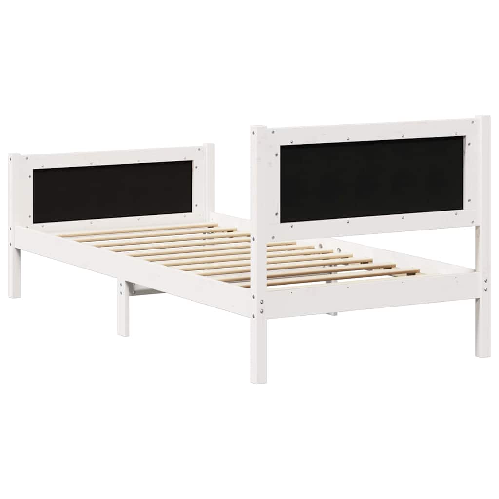 Bed Frame with Headboard Light Grey 90 x 200 cm Fabric
